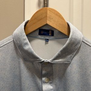 STITCH GOLF Men’s Performance Golf Polo Blue Pattern Size Medium/ Large